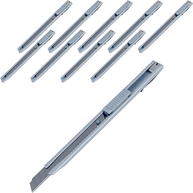 바이하츠 컷터칼 소 C-10205, 은색, 10개