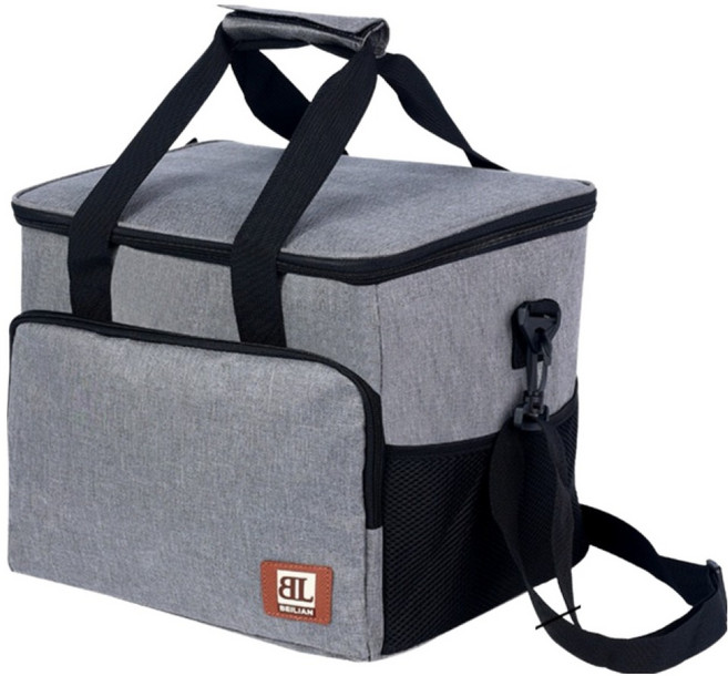 헤이조이 아이스쿨러백 캠핑 피크닉 보냉가방, 그레이, 27L