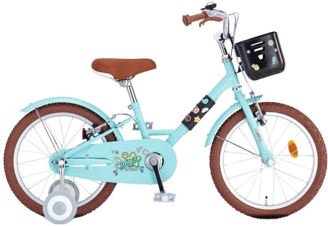 삼천리자전거 2025년형 18 클로버 바구니 어린이자전거, 민트, 123cm, 1개