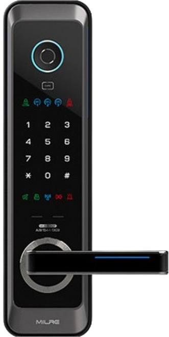 Milre 美樂 指紋辨識語音提示把手防火門電子門鎖, 顧客自行安裝, K6-M65F