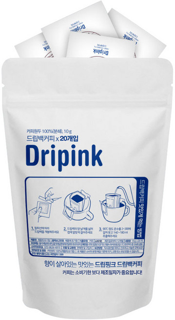 드립핑크 아프리카 드립백 커피 에티오피아 예가체프 10p + 케냐 10p 세트, 1세트, 10g