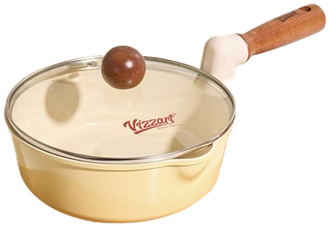 비자트 인덕션 스피드 편수냄비, 1개, 옐로우, 16cm