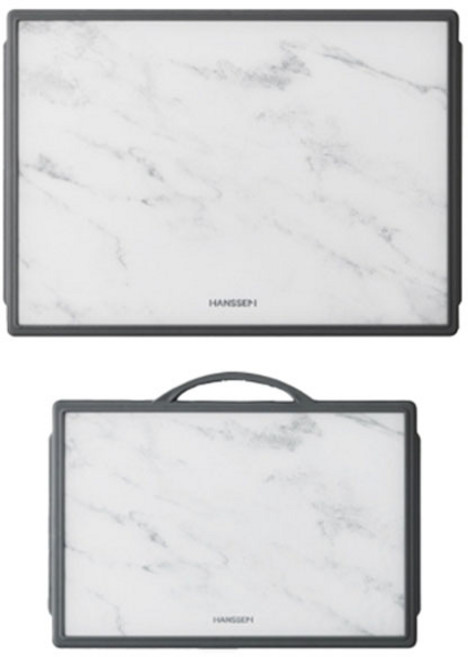 한샘 매일 쓰는 에브리 양면 도마 화이트 + 그레이 세트, 1개, 대 + 소