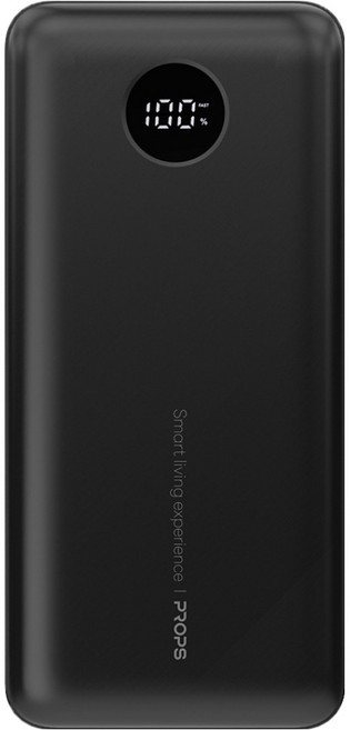 프롭스 45W PPS 초고속 충전 노트북 호환 보조배터리 20000mAh, PFB106B20, 블랙