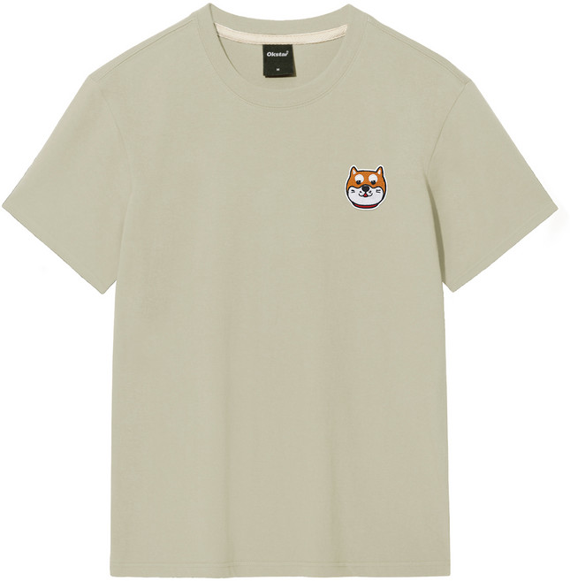 옥스타 남녀공용 시바패치 통기성 반팔티 7TS034