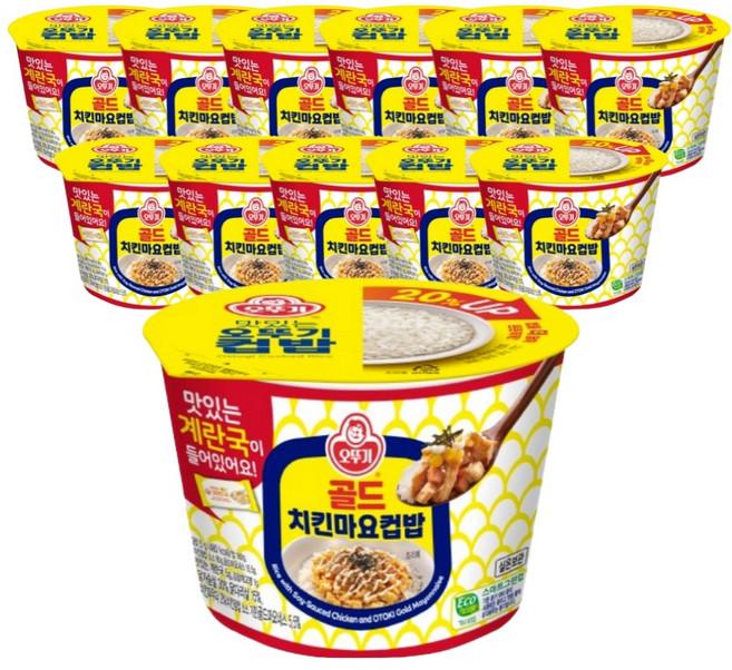 오뚜기 즉석국 컵밥 치킨마요덮밥, 281.5g, 12개