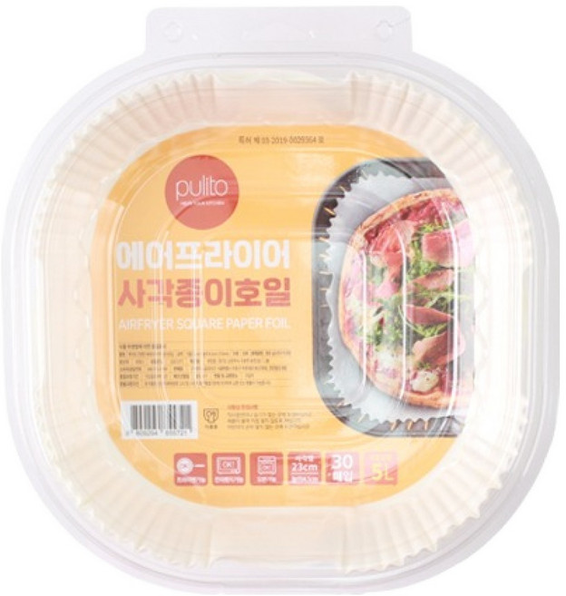 뿌리또 간편한 에어프라이어 종이호일, 23cm, 30개입, 1개