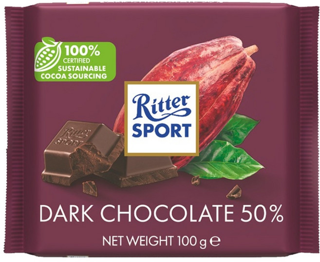 리터스포트 다크 초콜릿 50%, 100g, 1개