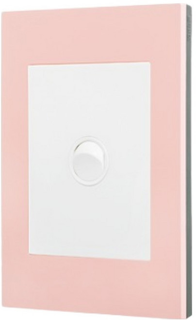 르그랑 엑셀 비보 Simple 1구 스위치 핑크 + 화이트, 1개