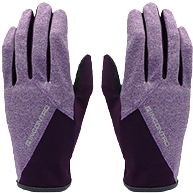 인콘트로 라이트 메쉬 논슬립 긴 스포츠장갑 양손착용 세트, 1세트, 보라색