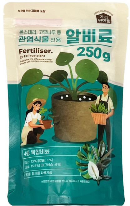 데일드 관엽식물 알비료, 1개, 250g