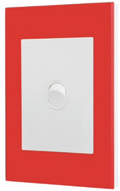 르그랑 엑셀 VIVO Simple 화이트 1구 스위치 레드틀 화이트, 1개