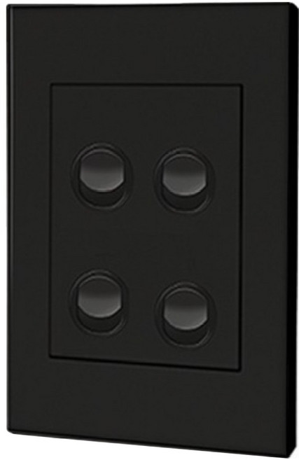 르그랑 엑셀 VIVO Simple 올블랙 4구 스위치, 1개