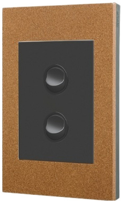 르그랑 엑셀 VIVO Simple 2구 스위치 코퍼틀 + 블랙, 1개