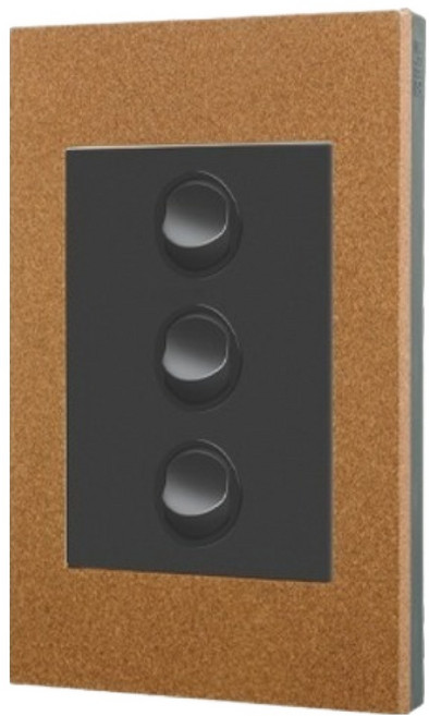 르그랑 엑셀 VIVO Simple 3구 스위치 코퍼틀 블랙, 1개