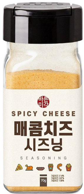 바른미각 매콤치즈 시즈닝, 1개, 70g