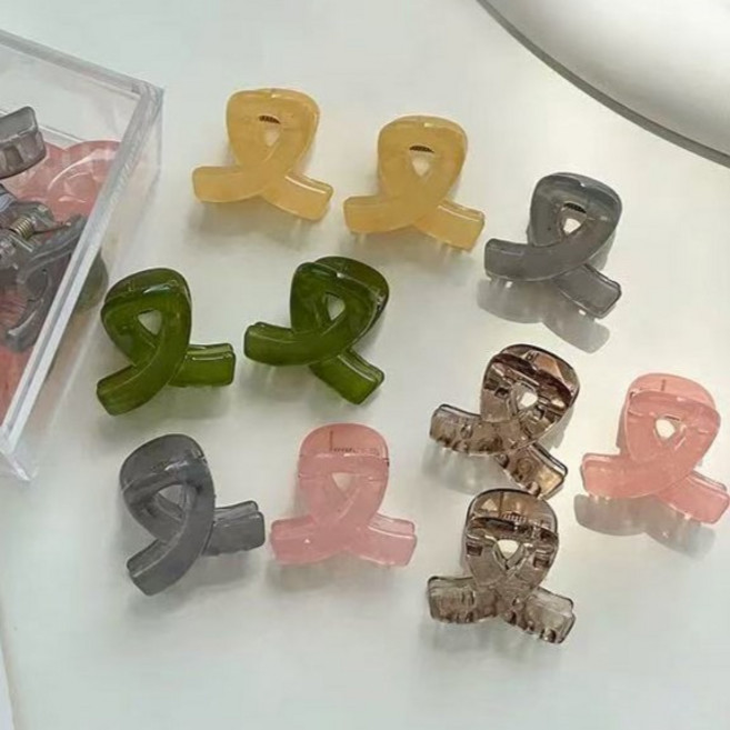 워더미 여성용 쁘띠 미니 앞머리 옆머리 통통 꼬임 집게핀 10p 세트 M2027