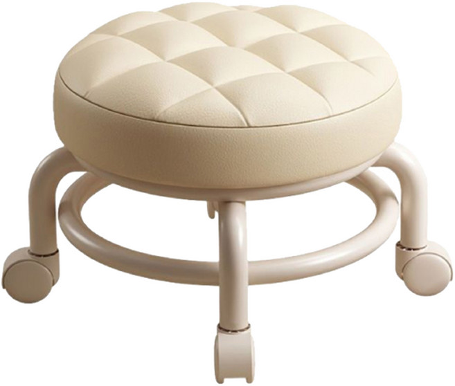 滑輪矮凳, 1個, 白色
