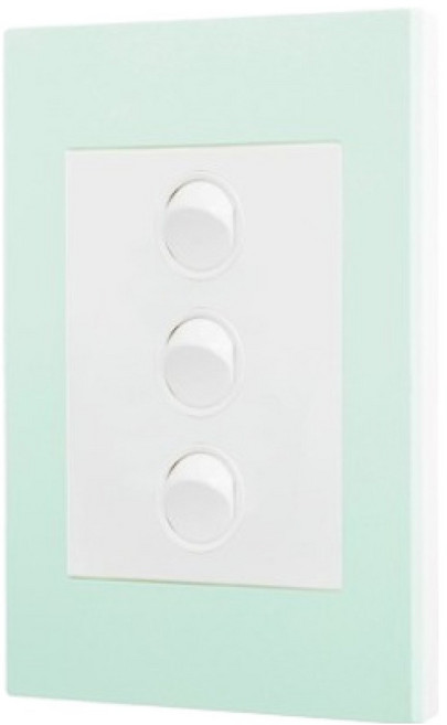 르그랑 엑셀 VIVO Simple 3구 스위치 민트틀 + 화이트, 1개