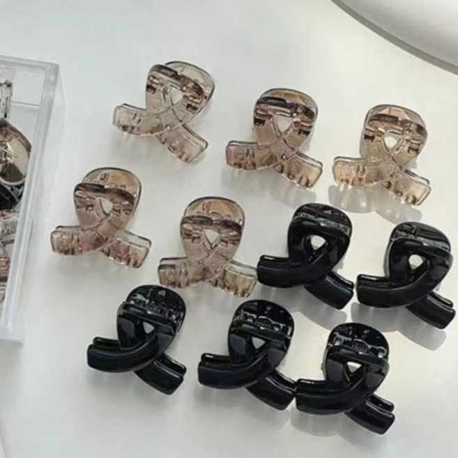 워더미 여성용 쁘띠 미니 앞머리 옆머리 통통 꼬임 집게핀 10p 세트 M2027