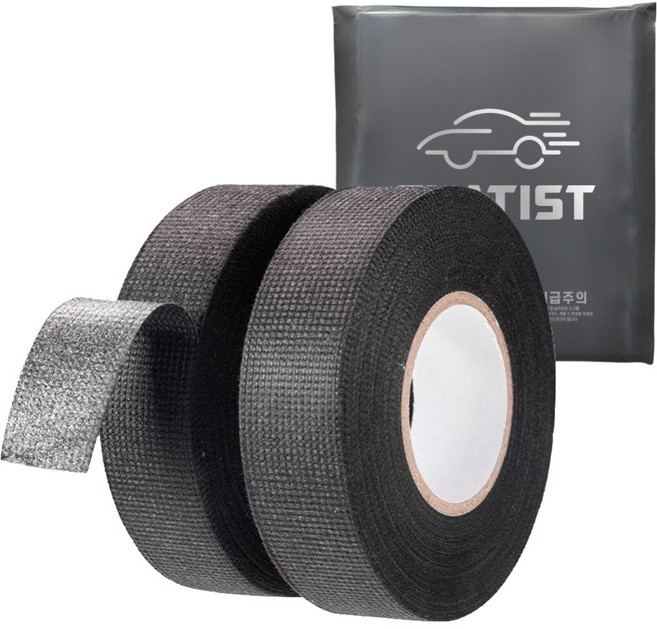 카템 차티스트 자동차 배선 정리 흡음 테이프 CS014 25mm, 2개