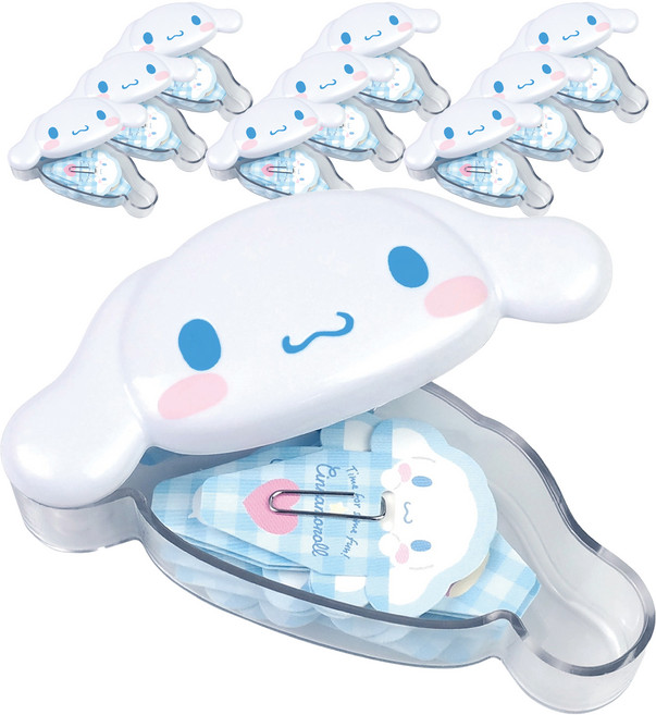 바이하츠 시나모롤 통 + 표시 클립 10p 세트, 10개, 10개입