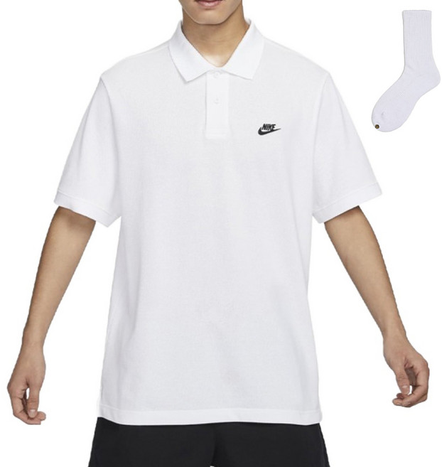 나이키 남성 클럽 폴로 반팔티 FN3895-100 + 웰던 스탠다드 장목 양말