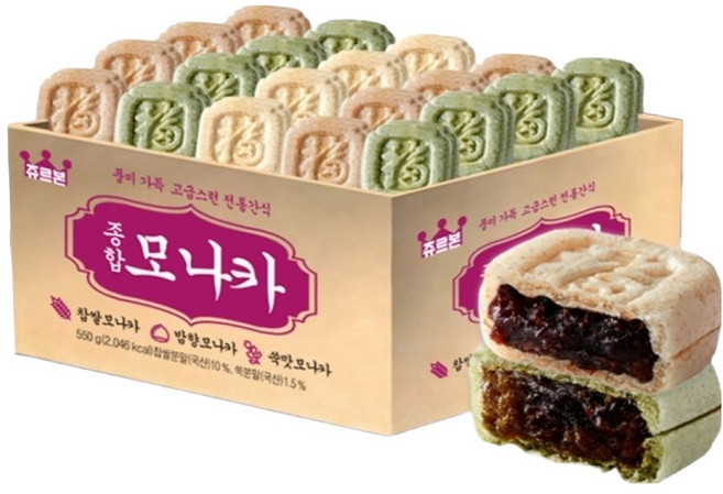 쥬르본 우리찹쌀 종합모나카, 1개, 550g