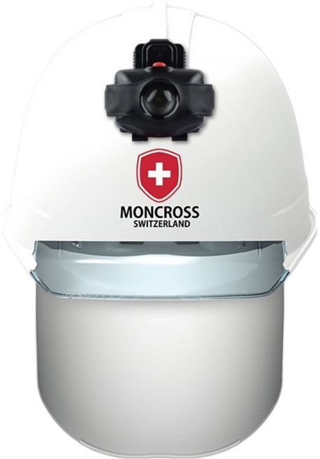 MONCROSS SWITZERLAND 高級透明窗透明防護面罩安全帽 + 霧燈組, 1套