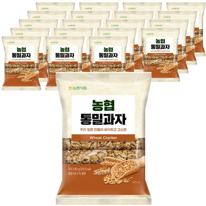 농협식품 통밀과자, 80g, 20개