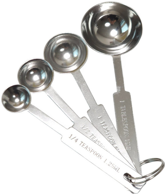 빈플랜트 베이킹 카페 계량 스푼 스테인리스 4종 세트, 1세트