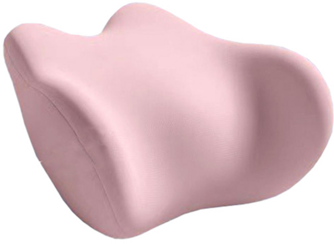 허그온잠 허리가 편한 고밀도 메모리폼 요추 허리베개, 핑크