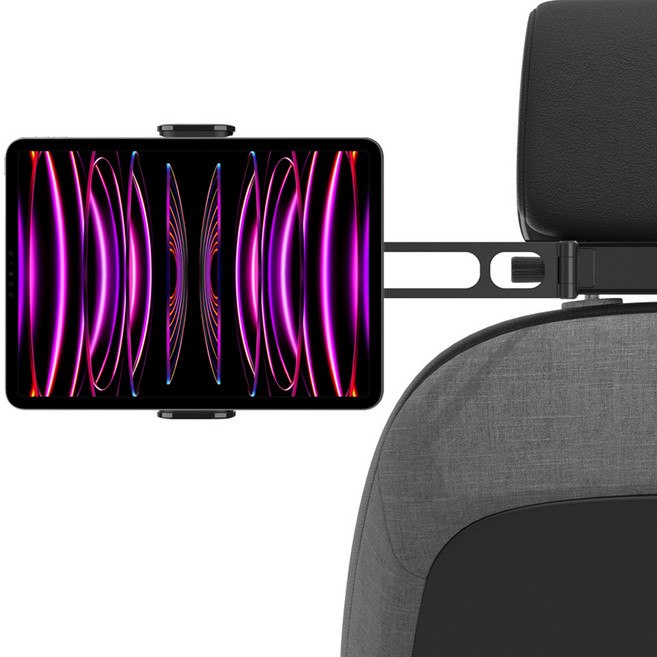 슈피겐 차량용 헤드레스트 태블릿 거치대 UTS45, 1개, 블랙