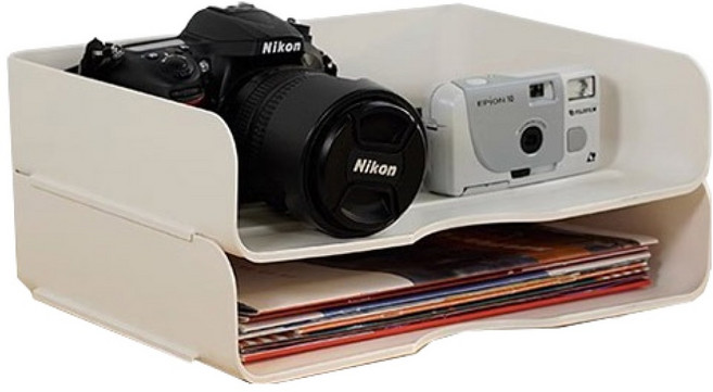 에스앤큐 깔끔한 서류정리함, 화이트, 2단