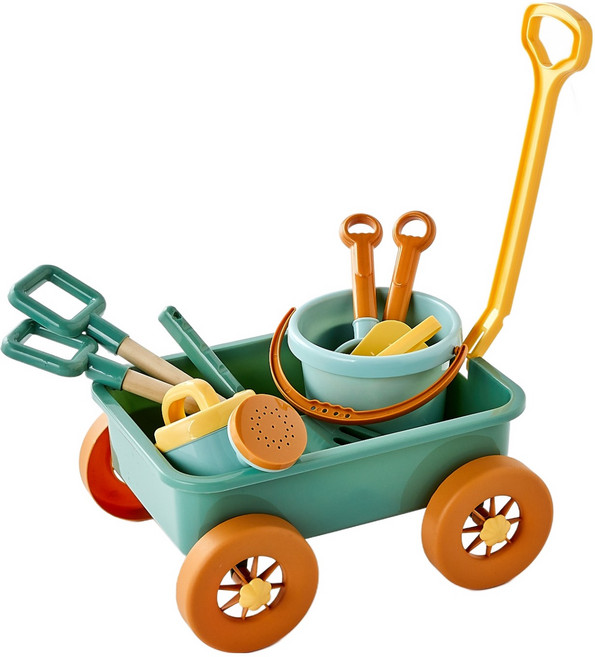 모던하우스 아동용 캠핑 샌드토이 웨건세트 소꿉놀이, 그린, 1세트