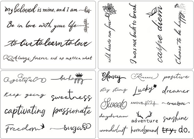 젤루나 시크 트렌디 레터링 타투 스티커 31종 세트 T-37, 1개