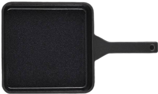 코렐코디네이츠 인덕션 무쇠 애슐리 사각 프라이팬 무광블랙 440mm, 1개, 22cm