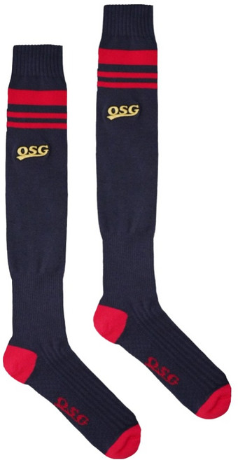 왓베이스볼 OSG Pro 스트라이프 야구 스타킹 양말, 네이비레드, 1개