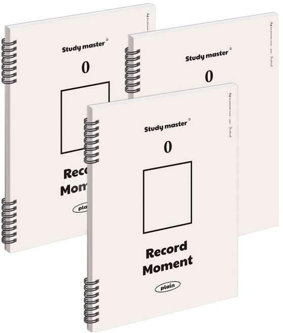 뮤니드 스프링 A4 무지 마스터 연습장, 아이보리, 3개