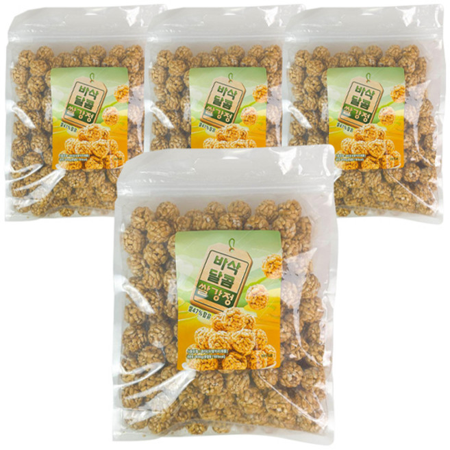 엔터콘 바삭 달콤 쌀 강정, 4개, 500g