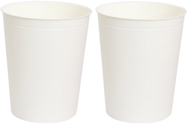 리빙선데이 오픈 원형 휴지통 2p, 화이트