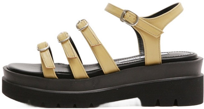 마크모크 여성용 트리플 청키 데일리 스트랩 샌들 6cm