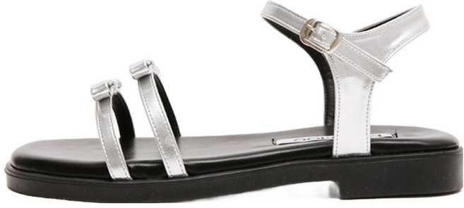 마크모크 여성용 라일리 캐쥬얼 리본 스트랩 샌들 2cm