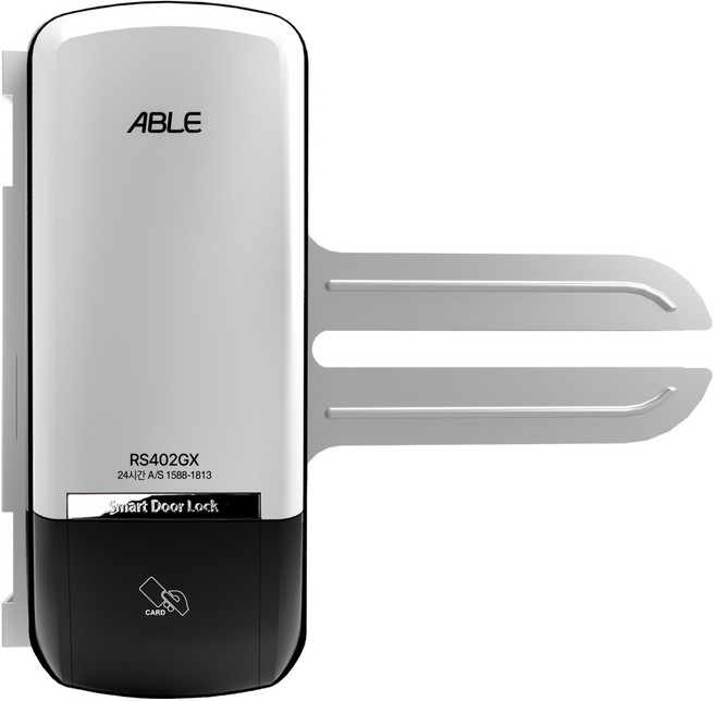 에버넷 ABLE 유리문전용 도어락 RS402GX + 번호 카드 2종 세트, 고객직접설치