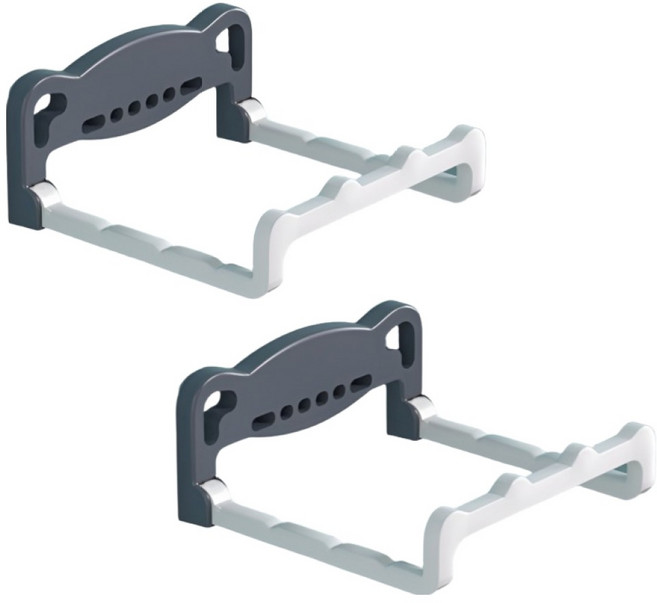 홈담 욕실 세수 대야걸이 거치대, 그레이, 2개