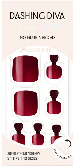 데싱디바 매직프레스 패디팁, 딥 레드, 1개