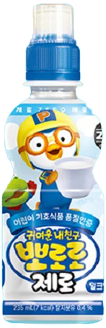 팔도 뽀로로 제로 밀크맛, 235ml, 24개 - 쿠팡
