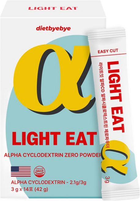 다이어트바이바이 라이트잇 알파CD 알파시클로덱스트린 제로파우더 14p, 1개, 42g