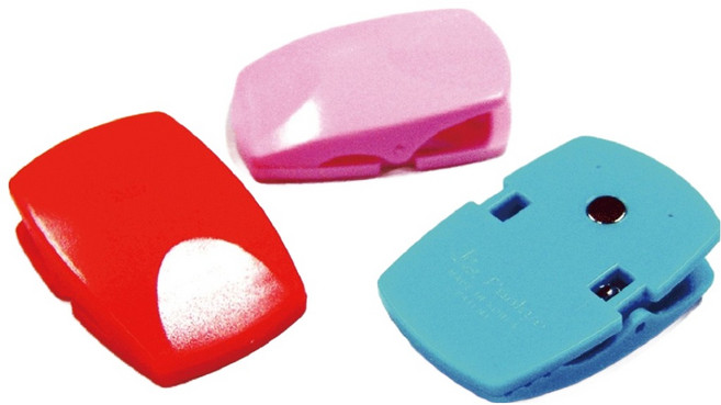 바이하츠 파티션 자석집게 3종 세트, 핑크, 파랑, 빨강, 1세트