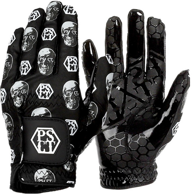 페르시안캣 여성용 스컬 논슬립 골프장갑 양손착용 세트 P4FWGL01, 1세트